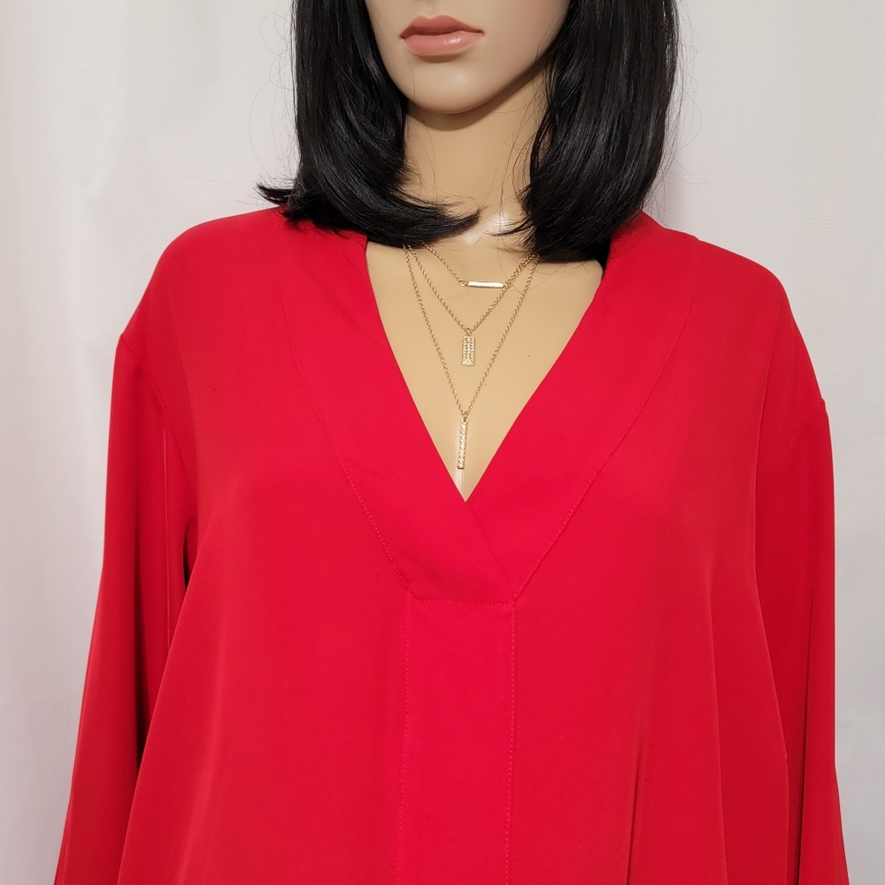 Calvin klein  3x tunic style  red blouse